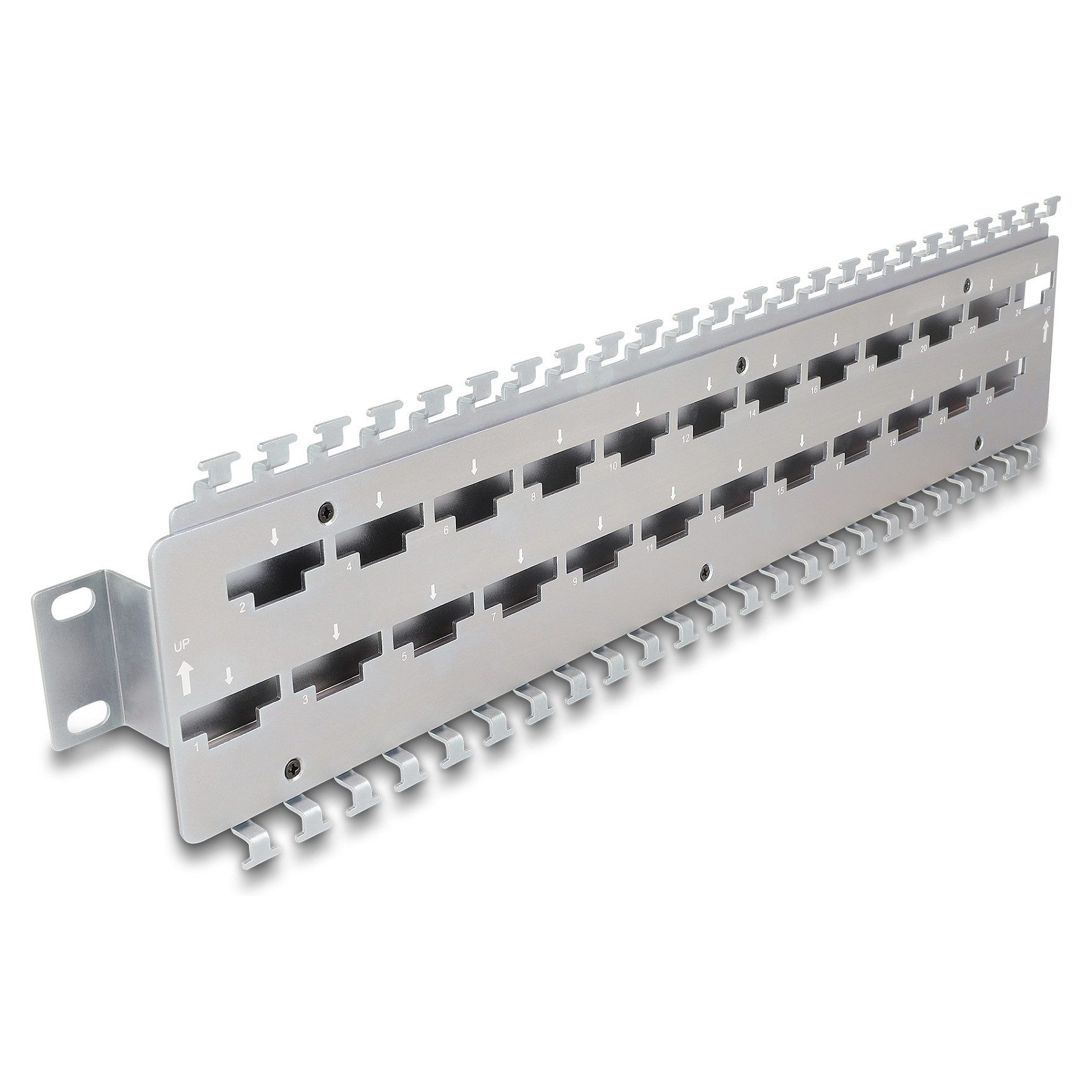 Panel za rasterećenje kabela DELOCK 19" 1U 24 porta (za LSA spojnice, metalni)-0