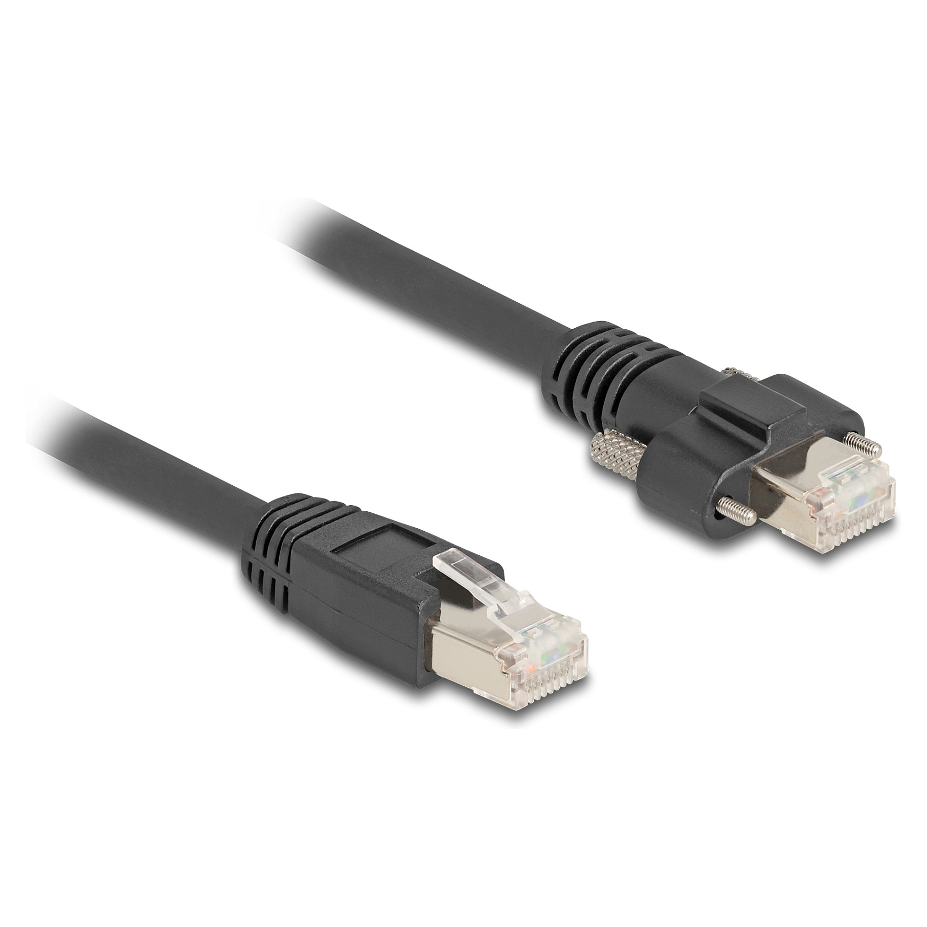 Mrežni kabel DELOCK Cat.6A S/FTP za GigE kamere (RJ45 na RJ45 s vijcima, 1 m)