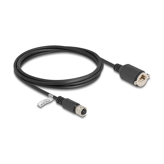 Industrijski mrežni kabel DELOCK M12 na RJ45 (D-kod, Cat.5e, S/FTP, 2 m, IP67)-0