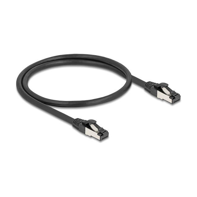 Mrežni kabel DELOCK RJ45 Cat.8.1 S/FTP (0.5m, 40 Gbps, LSZH) crni-1