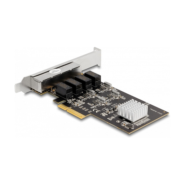 Mrežna kartica DELOCK PCI Express x4 (4 x Gigabit LAN RJ45, RTL8111)-1