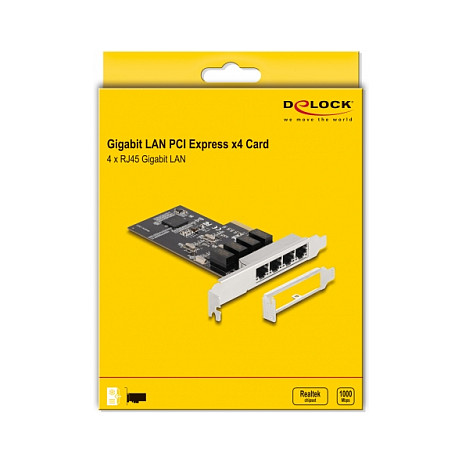Mrežna kartica DELOCK PCI Express x4 (4 x Gigabit LAN RJ45, RTL8111)-4