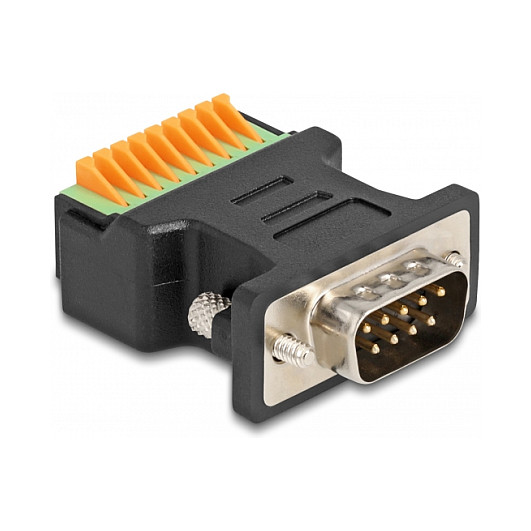 Adapter DELOCK D-Sub 9-pinski muški na 10-pinski terminalni blok s tipkama (66558)-0