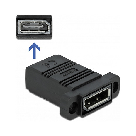 Adapter DELOCK Easy 45 DisplayPort Modul (ženski na ženski, 4K 60Hz, bijeli)-1