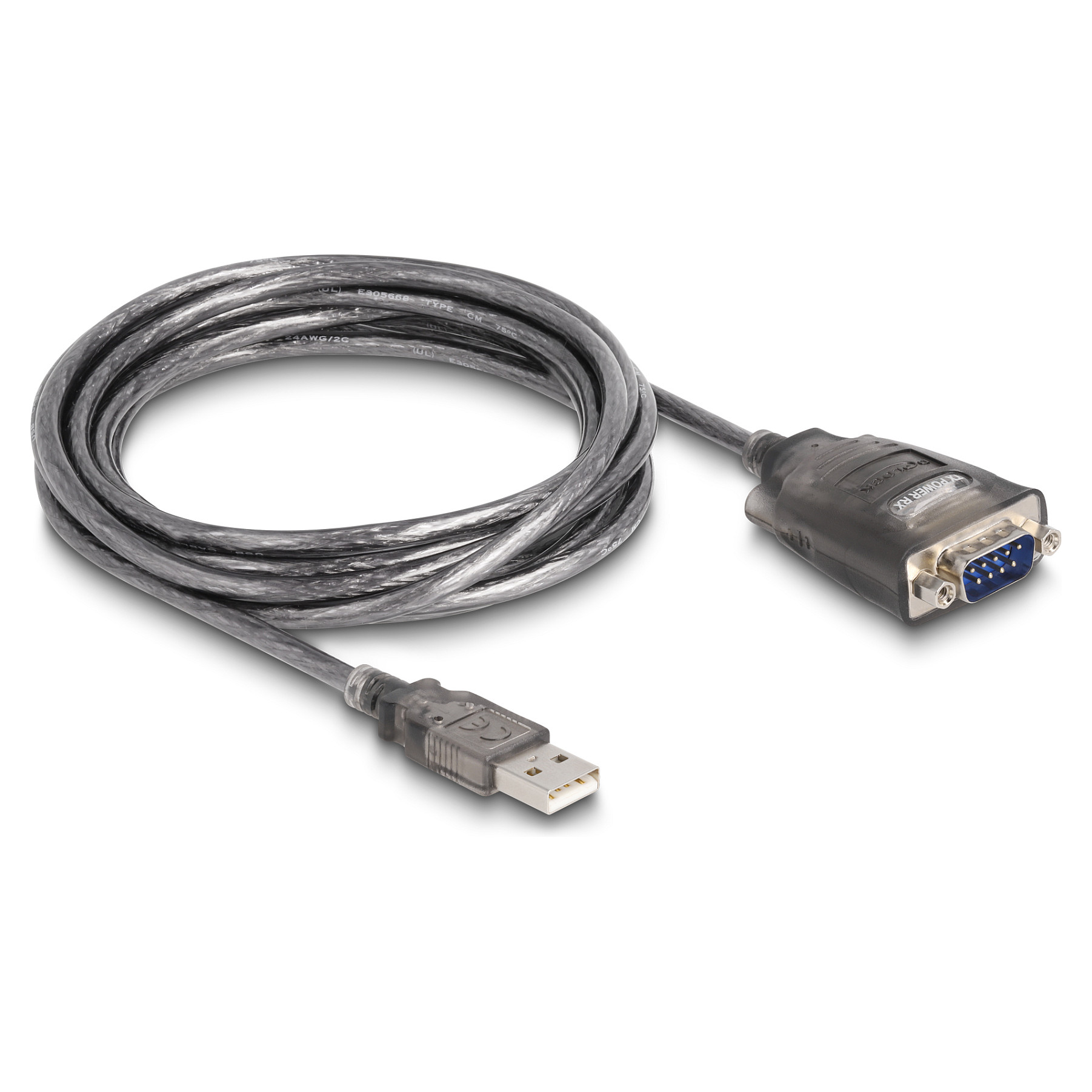 Adapter DELOCK USB 2.0 na Serijski RS-232 (DB9), 3m, FTDI čipset, 3x LED-1