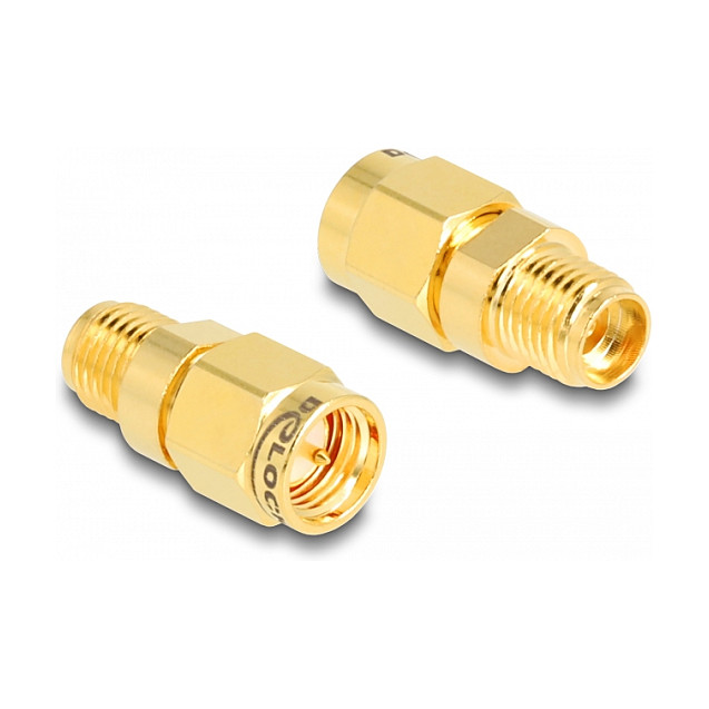 Adapter DELOCK SMA muški na SMA ženski 90° kutni (12104, 50 Ohm)