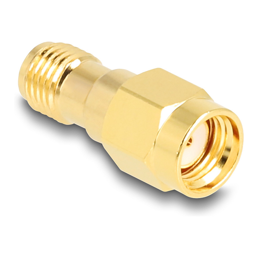 Adapter DELOCK RP-SMA muški na SMA ženski (90203, 50 Ohm)