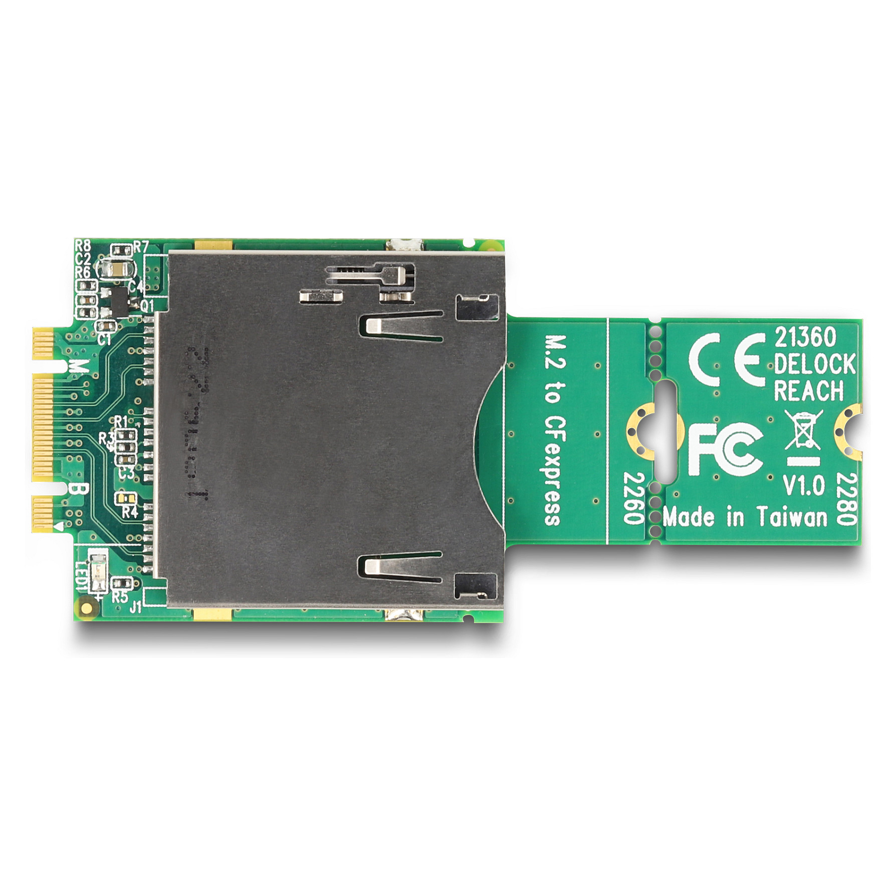 Adapter DELOCK M.2 Key B+M na CFexpress utor (PCIe x2, NVMe, 2280)-0