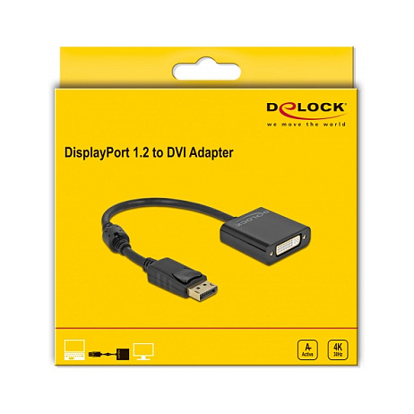 Adapter DELOCK DisplayPort 1.2 na DVI 4K aktivni (63482)-1