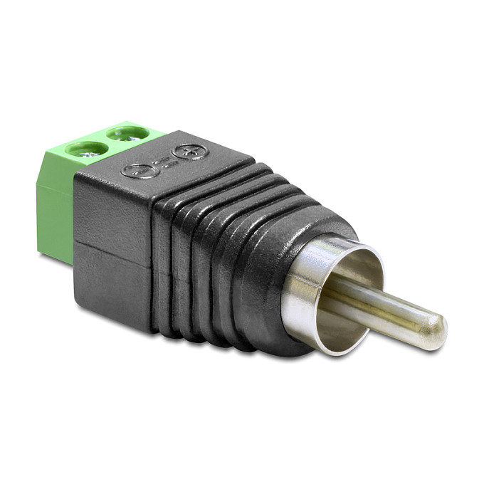 Adapter DELOCK RCA (Cinch) muški na 2-pinski terminalni blok (65417)-0