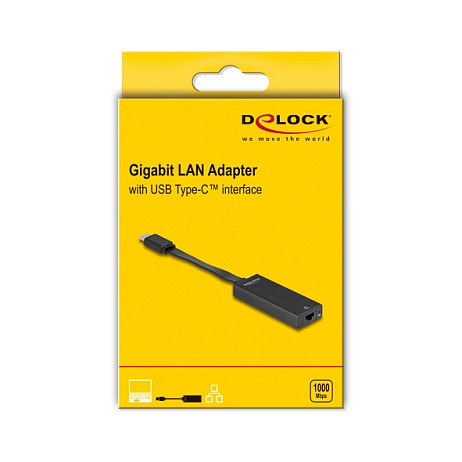 Mrežni adapter DELOCK USB-C na Gigabit LAN (RJ45, ASIX AX88179A, slim)-1