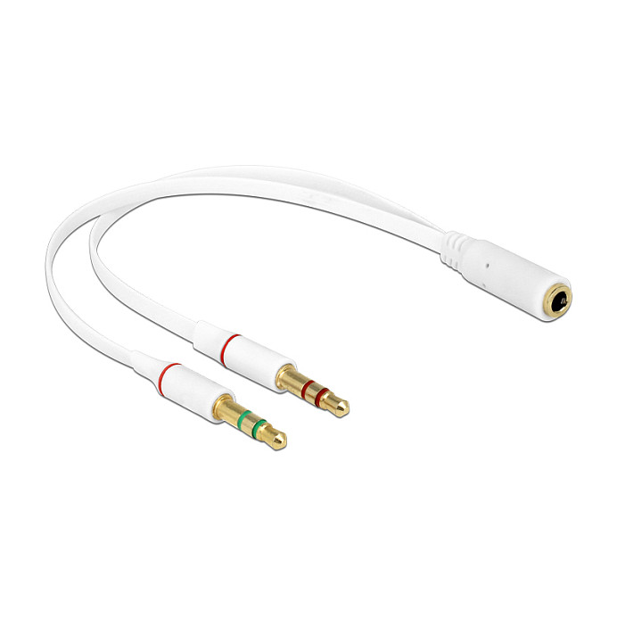 Adapter za slušalice DELOCK 65585 (1x 3.5mm 4-pinski ženski > 2x 3.5mm 3-pinski muški)-0