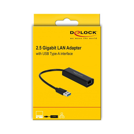 Mrežni adapter DELOCK USB-A 3.2 na 2.5 Gigabit LAN (RJ45, Realtek RTL8156)-1
