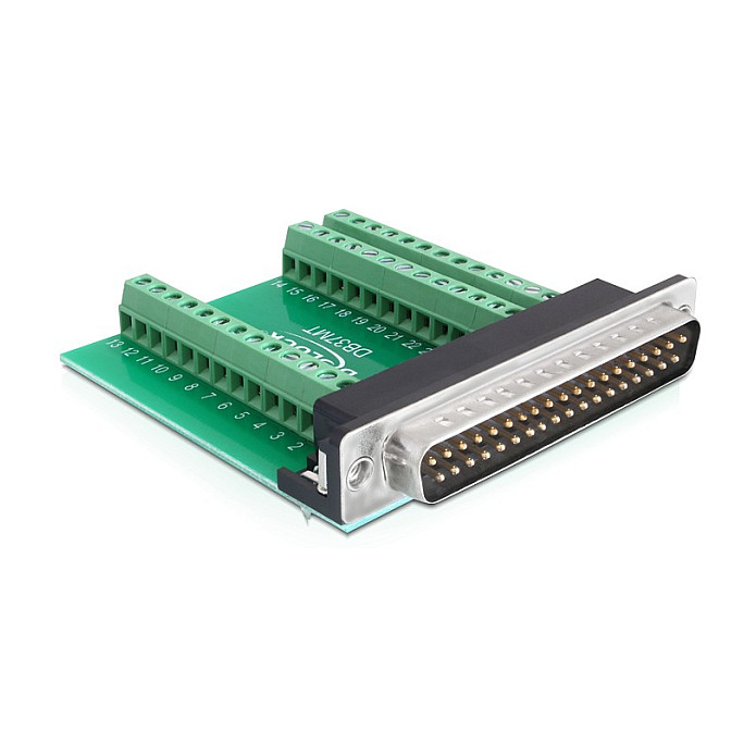 Adapter DELOCK D-Sub 37-pinski muški na terminalni blok (montaža na DIN šinu)-0