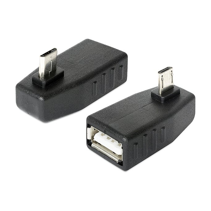 USB OTG Adapter DELOCK 65473 (micro-B muški 270° kutni na USB-A ženski)