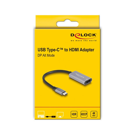 Adapter DELOCK USB-C na HDMI (60020) (4K 60 Hz, HDR, DP Alt Mode)-2