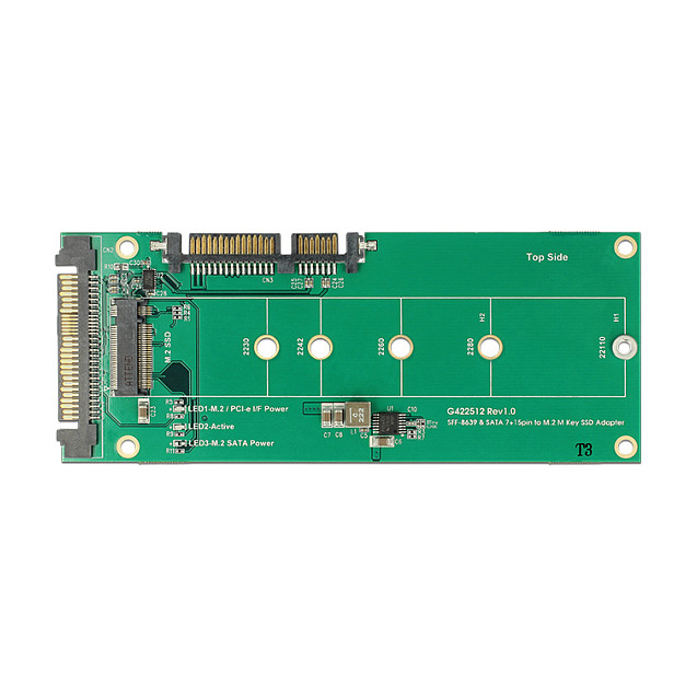 Konverter DELOCK 62864 U.2 SFF-8639 / SATA 22-pin na M.2 Key M-2