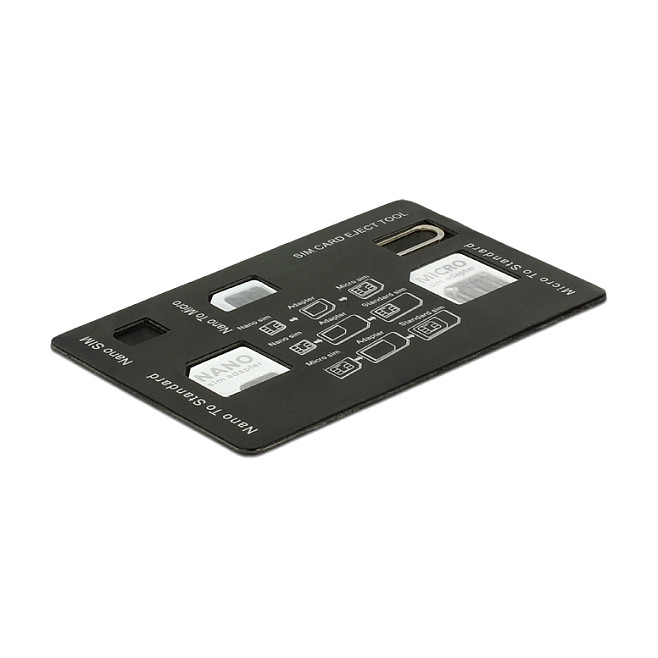 SIM adapter set DELOCK 4 u 1 (Nano/Micro/Standard SIM + igla)
