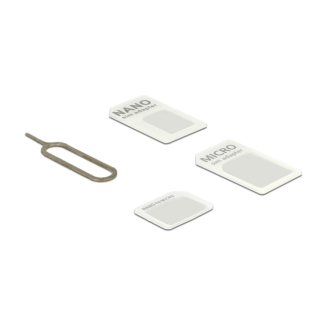 SIM adapter set DELOCK 4 u 1 (Nano/Micro/Standard SIM + igla)-2