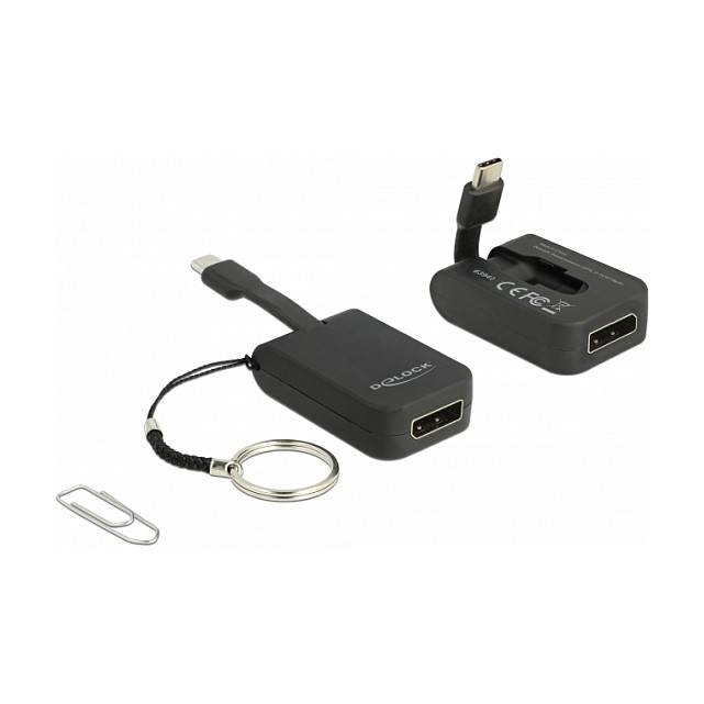 Adapter DELOCK USB-C na DisplayPort 4K 60Hz (DP Alt Mode, privjesak za ključeve)-1