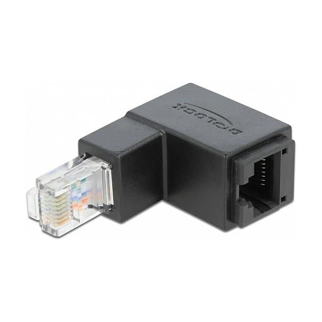 Mrežni adapter DELOCK RJ45 (M) na RJ45 (Ž) Cat.6 UTP, kutni (dolje)-0