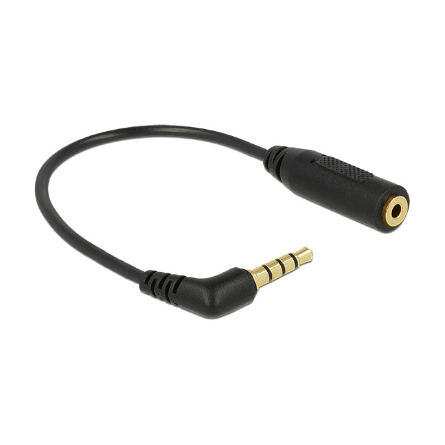 Audio adapter kabel DELOCK 3.5mm 4-pin kutni na 2.5mm 3-pin, 0.25m
