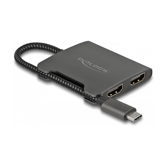USB-C na 2x HDMI razdjelnik DELOCK 87778 (MST, 4K 60 Hz, DP Alt Mode)-0