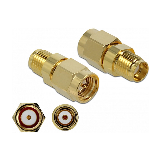 Adapter DELOCK SMA ženski na SMA muški 90° kutni (do 18 GHz)