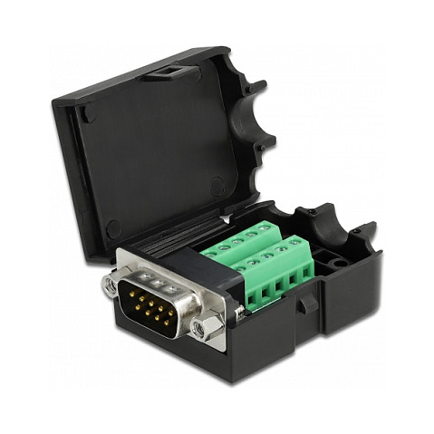 Adapter DELOCK 66264 (D-Sub 9-pinski muški na 10-pinski terminalni blok, s kućištem)