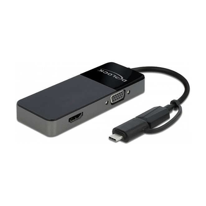 Adapter DELOCK USB 3.2 Gen 1 na 4K HDMI + VGA (Splitter funkcija, 3840x2160@30Hz)-1
