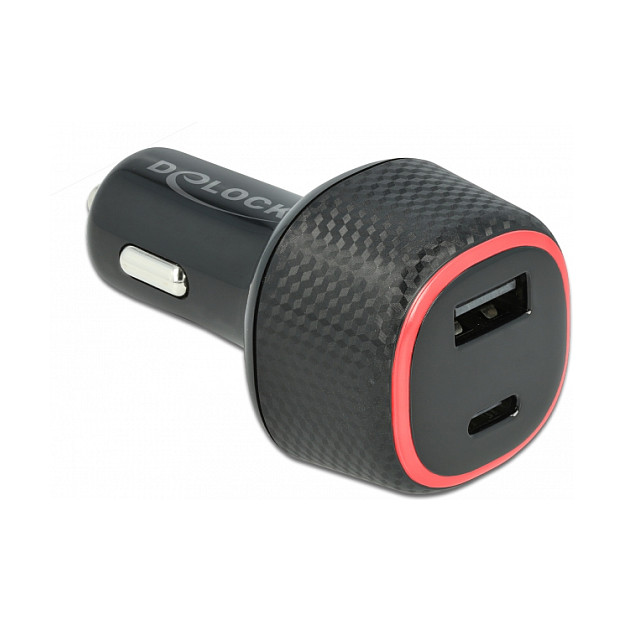 Auto punjač DELOCK 64108 (USB-C PD 45W + USB-A QC 3.0 18W, 63W)-1