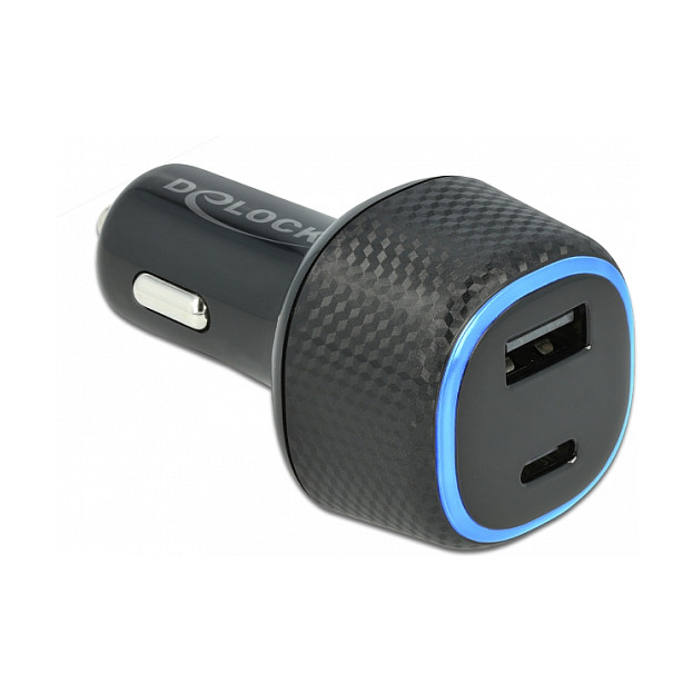 Auto punjač DELOCK 64108 (USB-C PD 45W + USB-A QC 3.0 18W, 63W)-2
