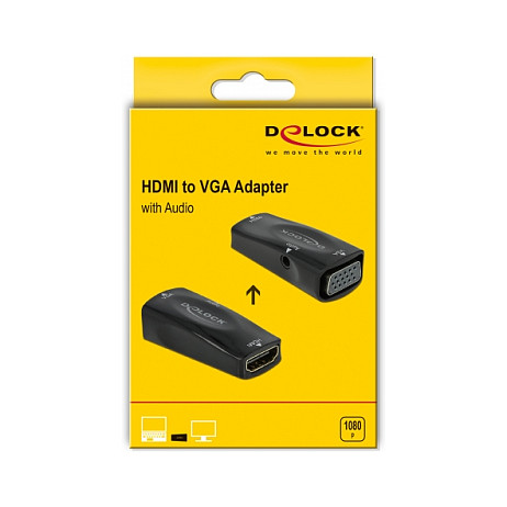 Adapter DELOCK HDMI na VGA (1080p, s 3.5mm Audio izlazom)-1