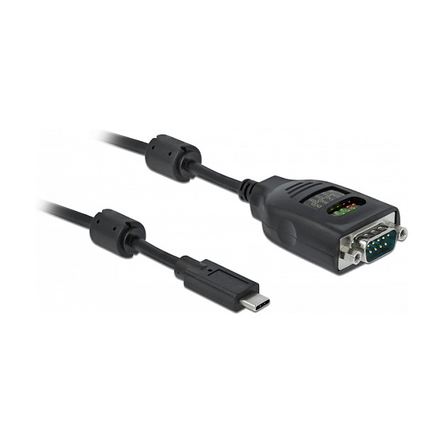 Adapter DELOCK USB-C na Serijski DB9 RS-232 (9 LED, FTDI, 1.8m)