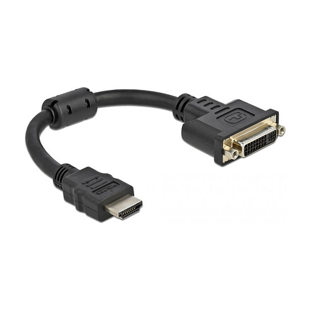 Adapter DELOCK HDMI na DVI 24+5 (4K 30 Hz, 20 cm)