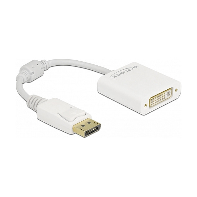 Adapter DELOCK DisplayPort 1.1 (M) na DVI (Ž) pasivni, bijeli (61010)-0