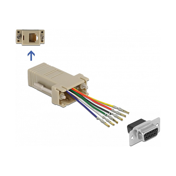 Montažni set DELOCK 66759 (D-Sub 9 Pin ženski na RJ12 6P/6C ženski)-1