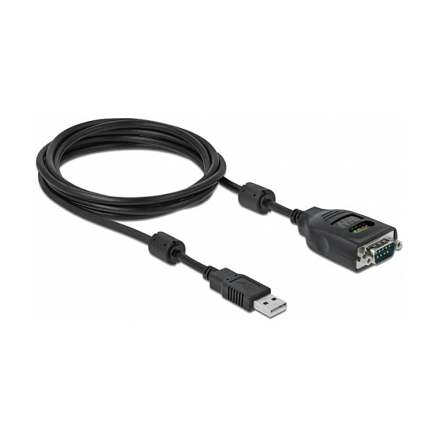 Adapter DELOCK USB-A na Serijski RS-232 DB9 (FTDI, 9 LED Tester)-2