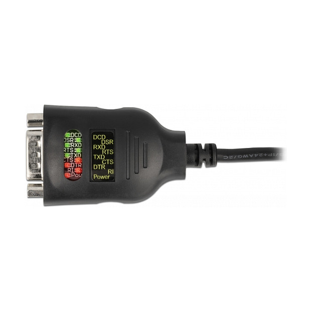 Adapter DELOCK USB-A na Serijski RS-232 DB9 (FTDI, 9 LED Tester)-3
