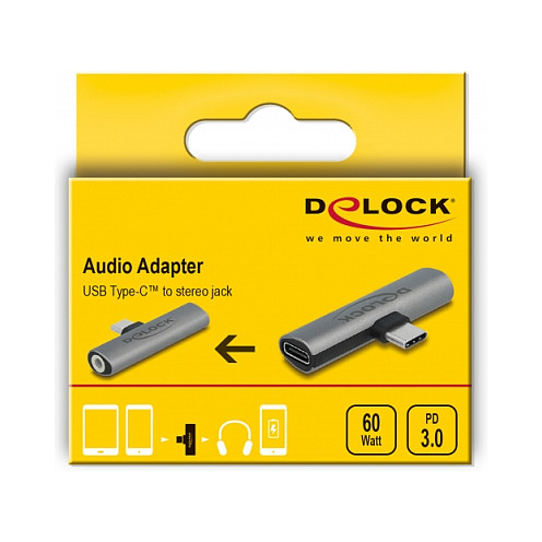 Audio adapter DELOCK 64186 USB-C na 3.5mm (USB-C PD 100W, Hi-Res Audio)-2