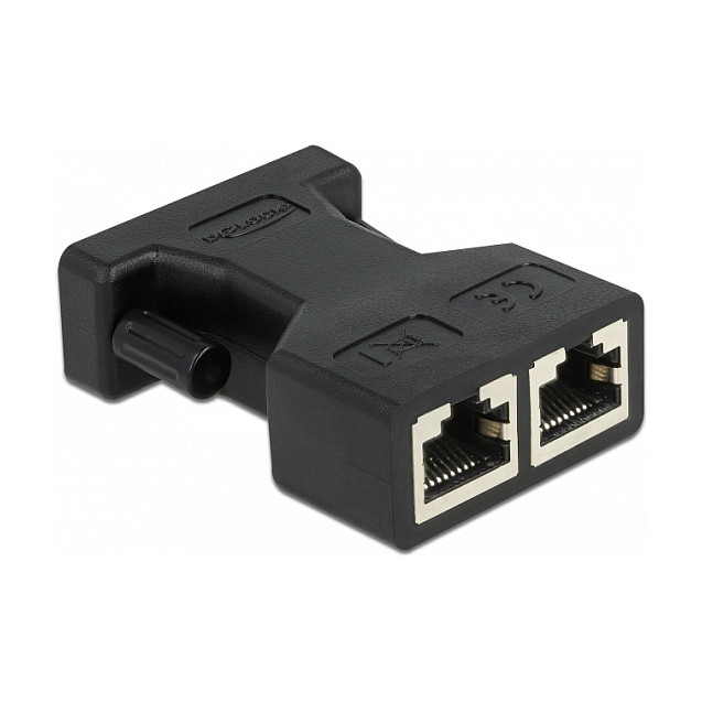Adapter DELOCK 66806 AUI (D-Sub 15 Pin ženski na 2 x RJ45 ženski)-1