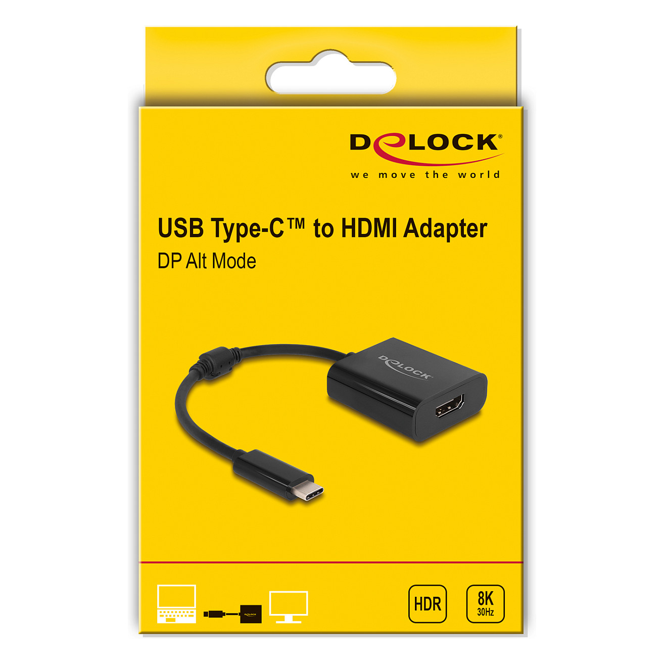 Adapter DELOCK USB-C na HDMI 8K 60Hz (DP Alt Mode, HDR)-1