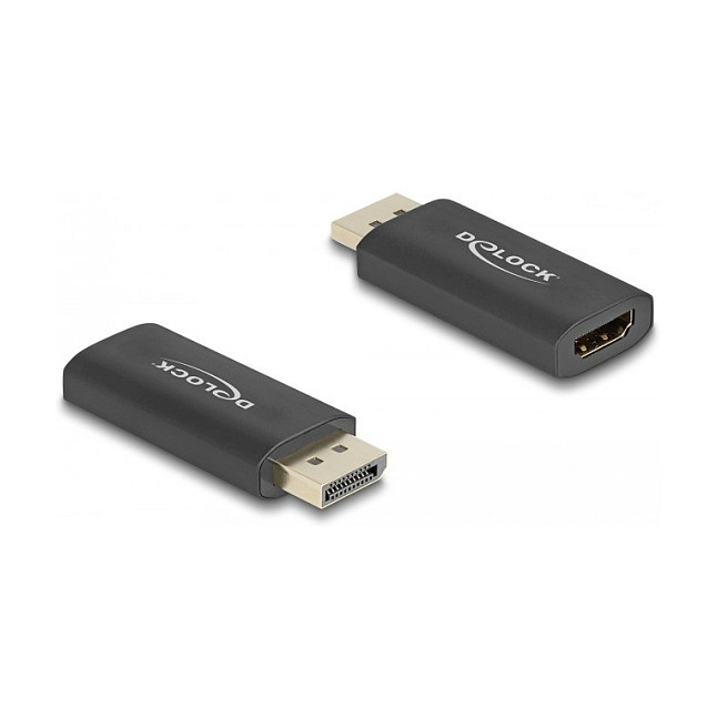 Adapter DELOCK DisplayPort 1.4 na HDMI (8K 30Hz, 4K 120Hz, HDR, Aktivni)