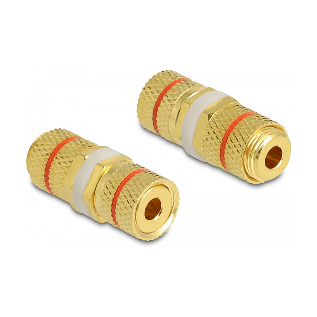 Audio adapter DELOCK 64143 (Zvučnički terminal, crveni prsten, za ugradnju)