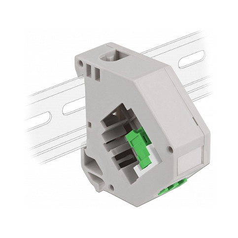DIN Rail Keystone Adapter DELOCK 87192 (LC Duplex na LC Duplex, zeleni)