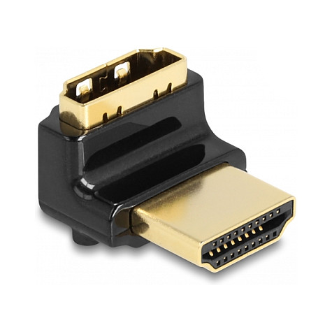 HDMI adapter DELOCK 60017 (muški na ženski, 90° kutni, 8K 60 Hz, metalni)-0
