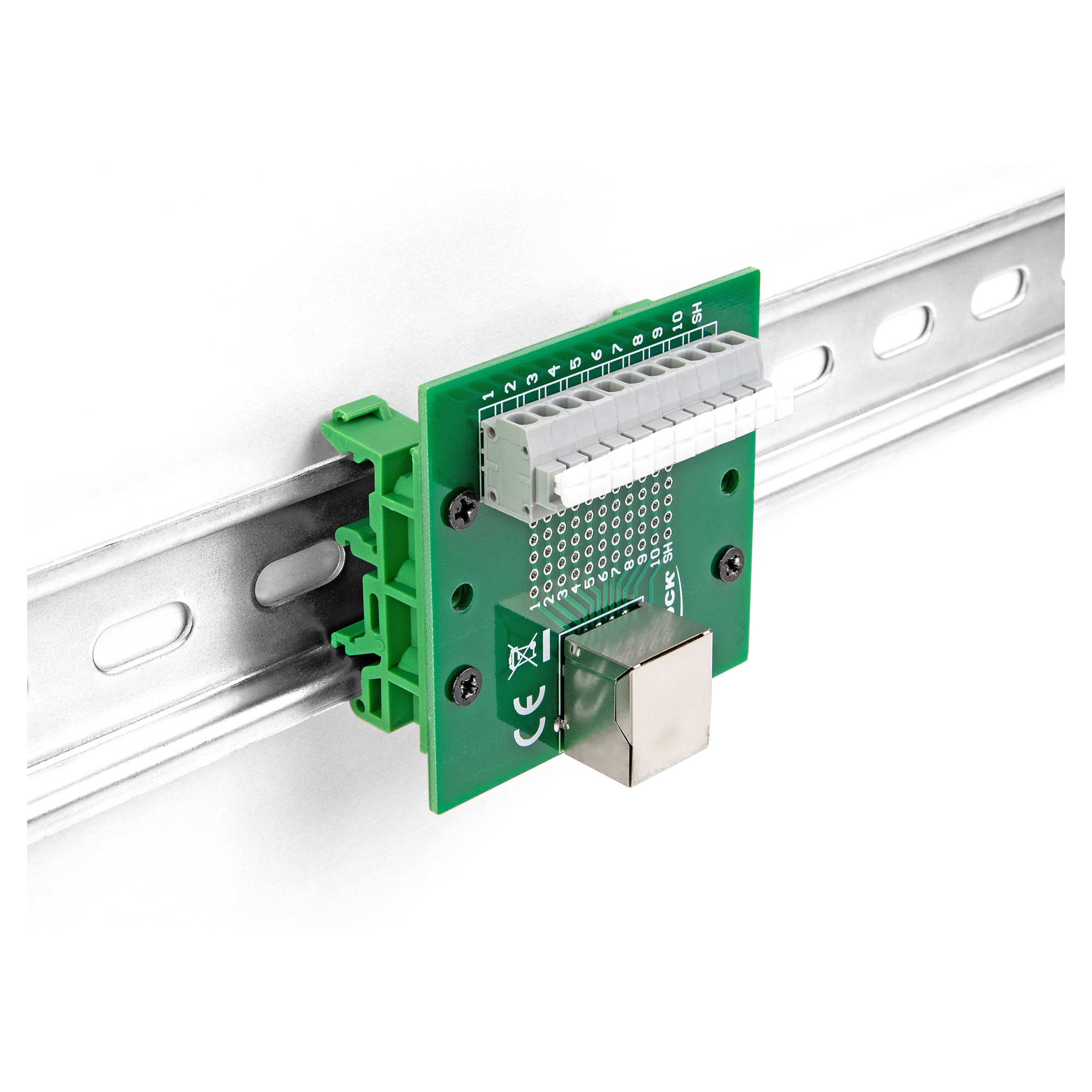 Adapter DELOCK RJ50 na 10-pinski terminalni blok (za DIN šinu, Push-in priključci)-3