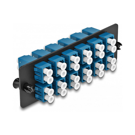 Patch panel DELOCK 66930 (10"/19", 1U, 12x LC Duplex SM, plavi)