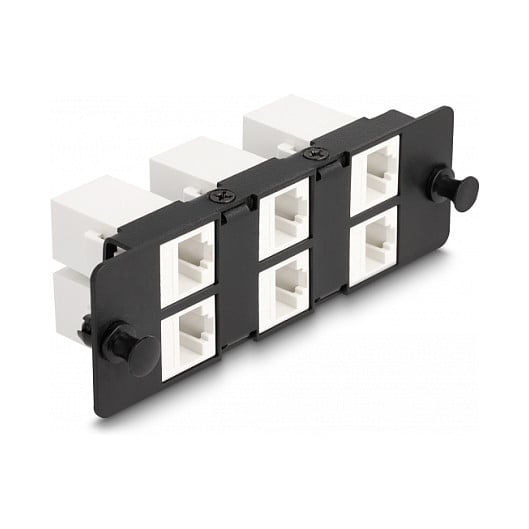 Patch panel DELOCK Keystone 6-portni 10" (za mrežni ormar, metalni)
