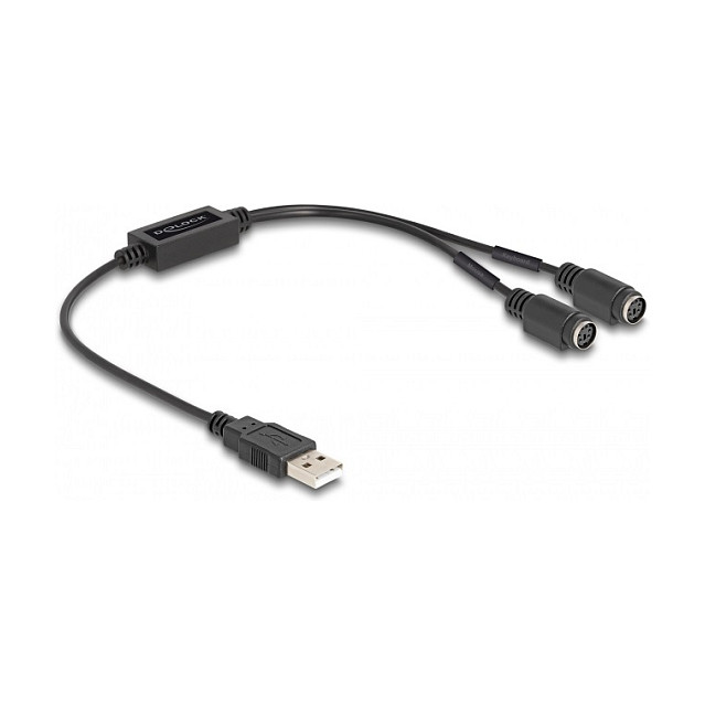 USB na PS/2 adapter DELOCK 61061 (USB-A muški na 2x PS/2 ženski)